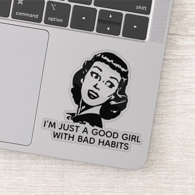 Adesivo de Vinil Retro Good Girl (Detalhe)