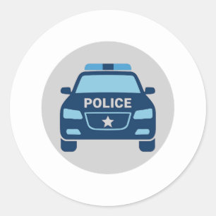 Adesivo de Vista Frontal de Viatura Policial