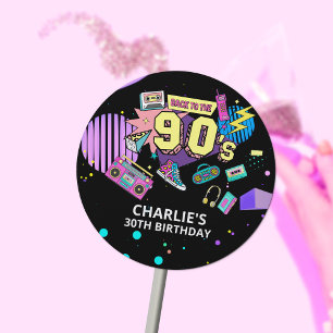 Adesivo De volta à aniversário de 30 anos moderna Retro Ne