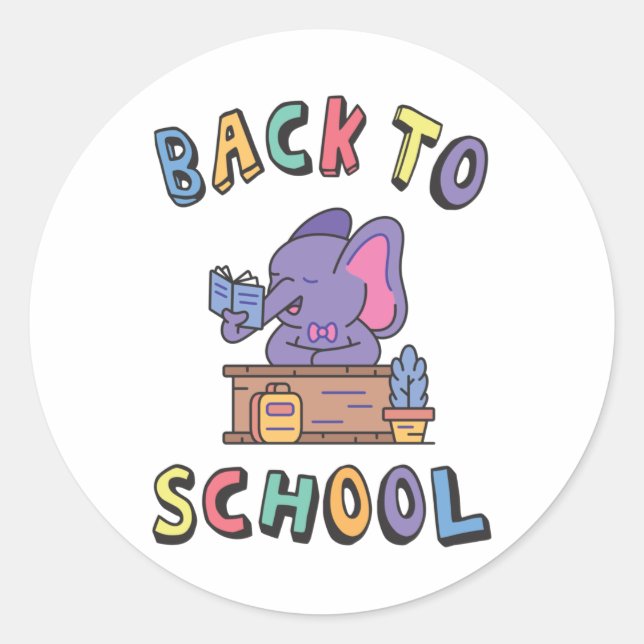 Adesivo De volta à escola (Frente)