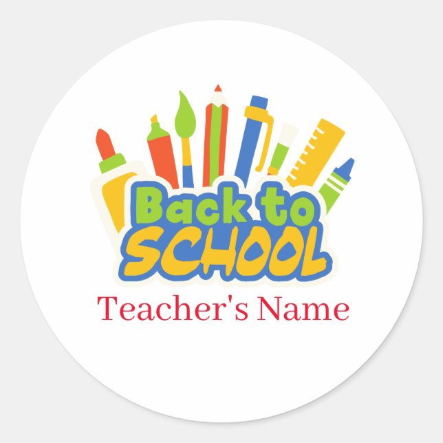 Adesivo De volta à escola (Frente)