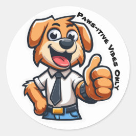 Adesivo De volta à Escola Cão Cheerful Cartoon Pup