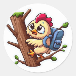 Adesivo De Volta À Escola - Clima De Frango Ansioso