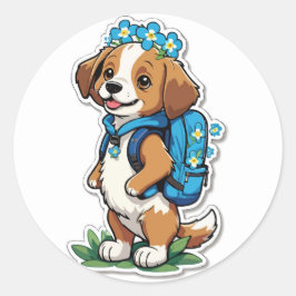 Adesivo De volta à escola de papoila - um amigo que não me