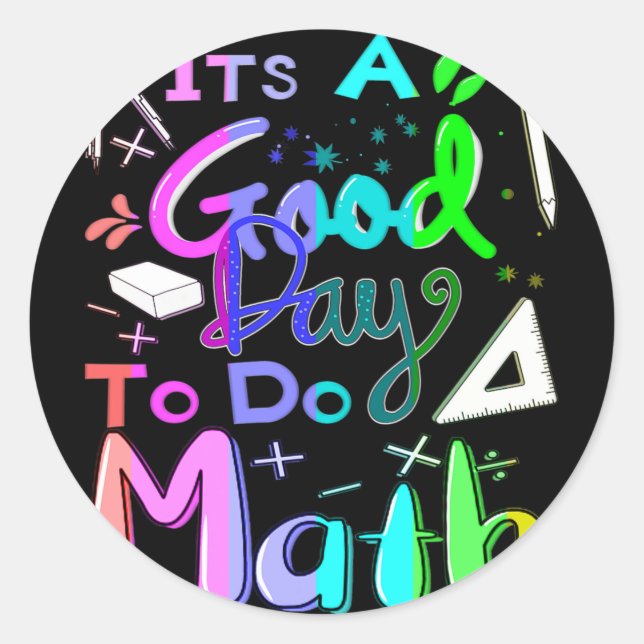 Adesivo De Volta à Escola É Um Bom Dia Para Fazer Matemáti (Frente)