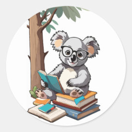 Adesivo De volta à escola Koala - Personagem de desenho an