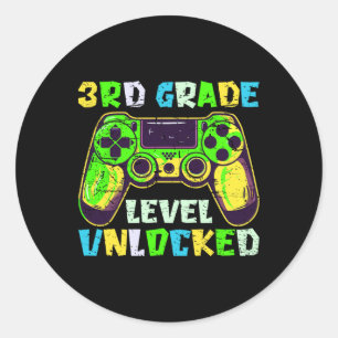Adesivo De Volta à Escola Meninos Gamer 3ª Série Primeiro