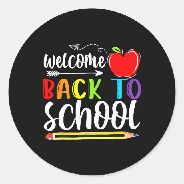 Adesivo De Volta À Escola No Primeiro Dia De Professores (Frente)