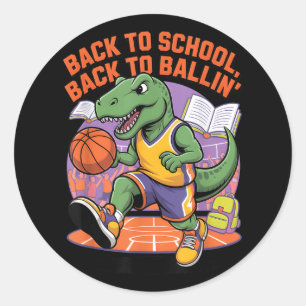 Adesivo De Volta À Escola Para Ballin Basball Dino