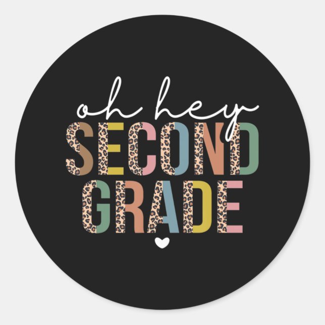 Adesivo De Volta À Escola Professora segundo Segundo (Frente)