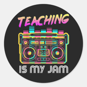 Adesivo De Volta à Escola Retro Ensino é Minha Paixão 80s