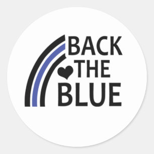 Adesivo De Volta O Arco-Íris Azul Da Polícia