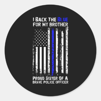 Adesivo De Volta O Azul Para O Meu Irmão Orgulhoso Polícia