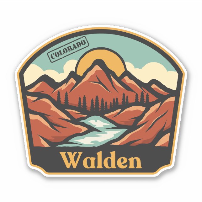 Adesivo de Walden, Colorado (Frente)