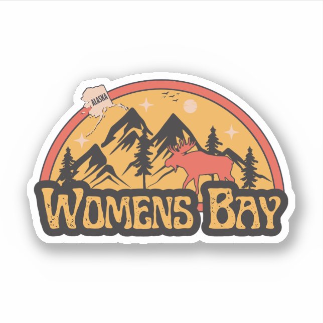Adesivo de Womens Bay, Alasca (Frente)
