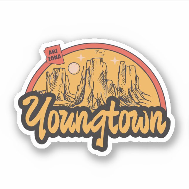 Adesivo de Youngtown, Arizona (Frente)