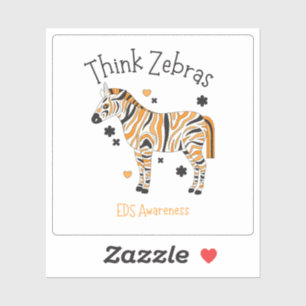 Adesivo de Zebra para Conscientização da Síndrome 