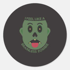 Adesivo de Zumbi Sem Cérebro