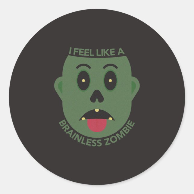 Adesivo de Zumbi Sem Cérebro (Frente)