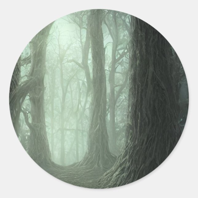 Adesivo Dead Forest - Fog Woods Trees Creepy Landscape (Frente)