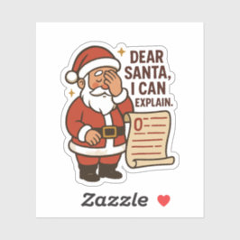 Adesivo Dear Santa, I Can Explain Sticker