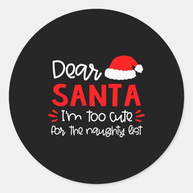 Adesivo Dear Santa Shirt Funny Matching Family Christmas P (Frente)