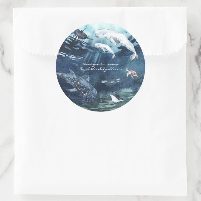 Adesivo Debaixo do Mar | Chás de Bebê Oceânicos (Bolsa)