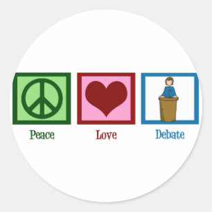 Adesivo Debate do amor da paz