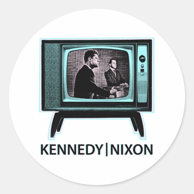 Adesivo Debate na TV Kennedy Nixon 1960 (Frente)