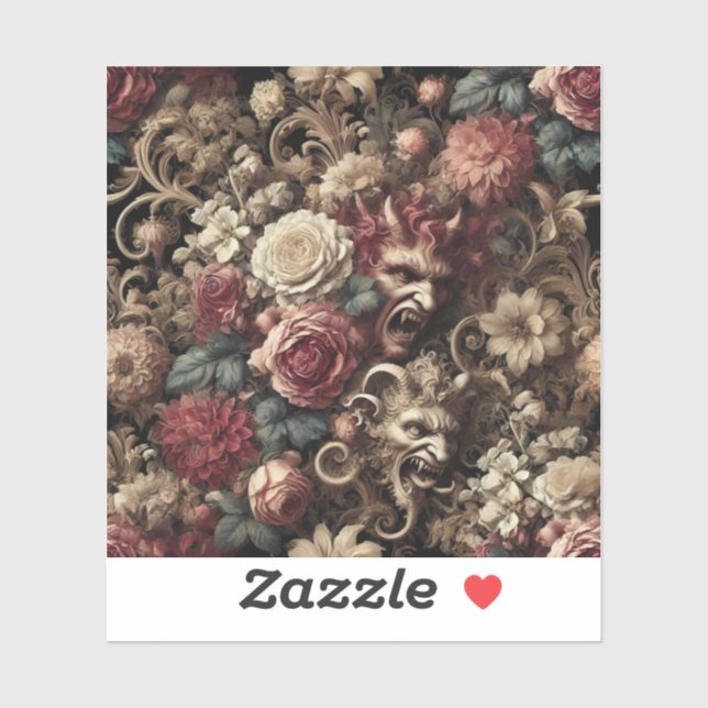 Adesivo Decadente Devilry - Barroco Gótico (Folha)