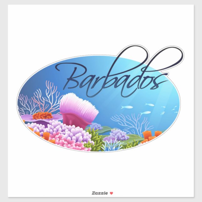 Adesivo Decal de Barbados (Folha)