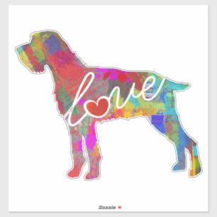 Adesivo Decalque/etiqueta Wirehaired alemães do amor do