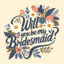 Decano do Sticker de Proposta Floral de Bridesmaid