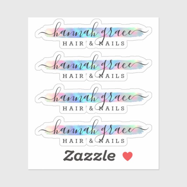 Adesivo Decano Personalizado do Logotipo Chic Swash Paint  (Folha)