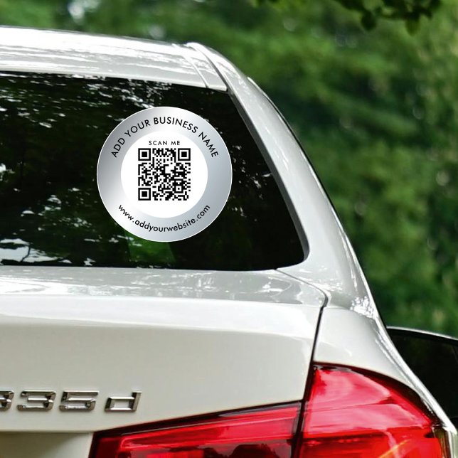 Adesivo Decência da Janela Silver Car do Site de Código QR (Criador carregado)