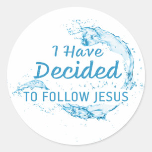 Adesivo Decidi: Batismo de Água de Fé Cristã