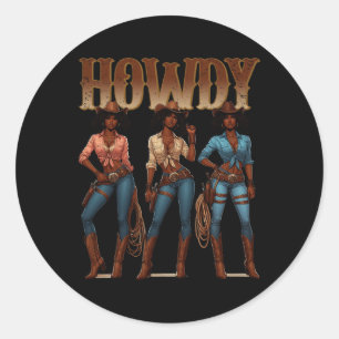 Adesivo Décima Sétima Cowgirl Western Rodeo Melanin Histor