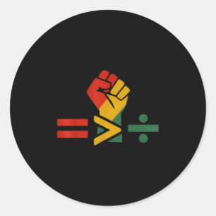 Adesivo Décima Sétima Igualdade É Maior Que Divisão Afro