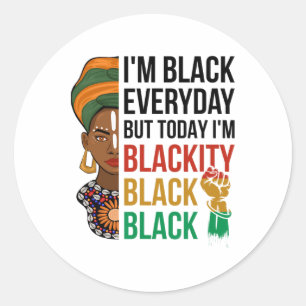 Adesivo Décimo Junho Eu sou Blackity Black History African