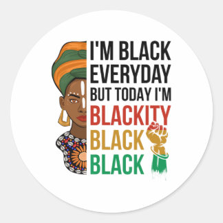 Adesivo Décimo Junho Eu sou Blackity Black History African