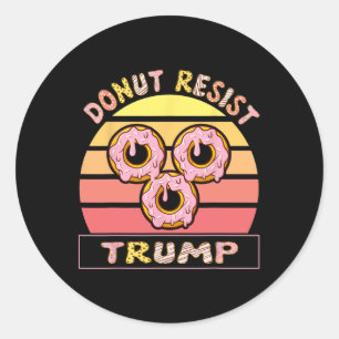 Adesivo Declaração Anti-Trumpolitica contra rosquinha resi