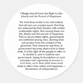 Adesivo ! Declaração de Independência do Crio U