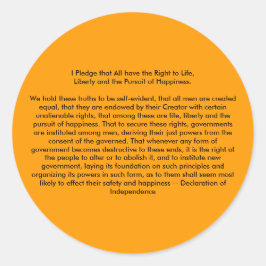 Adesivo ! Declaração de Independência do Crio U