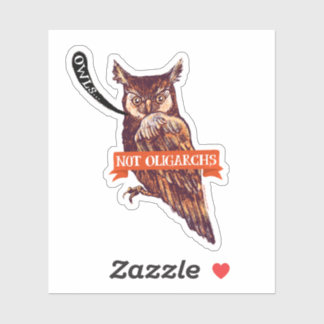 Adesivo Declaração Política Vintage Owl Sticker | Oligarch