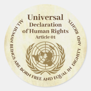 Adesivo Declaração Universal dos Direitos do Homem Artig