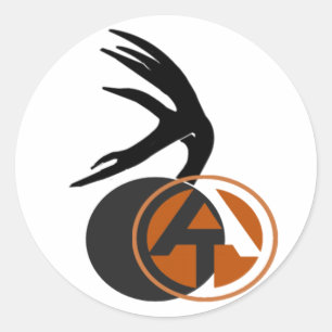 Adesivo Declínio do logotipo "Acerca de 9" redondos