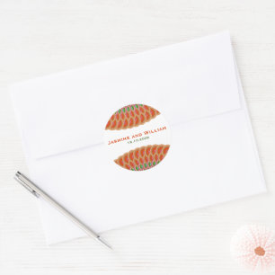 Adesivo Deco Art Vintage Scallop Leque Boho Casamento Asiá