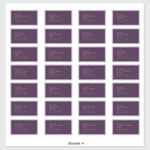 Adesivo Deco do Tipo Dourado Rótulo de endereço de convi