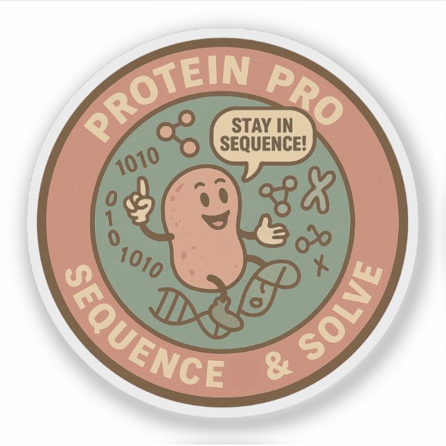 Adesivo Decodifique Proteínas como uma Sequência Pro & Res (Frente)