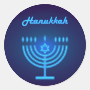 Adesivo Decoração bonita do partido feliz de Hanukkah
